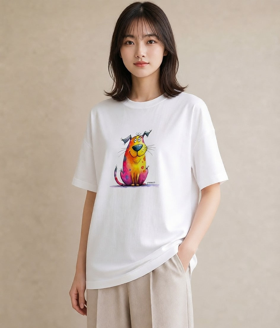 デザインTシャツ レディース ぶち猫 猫 ねこ イラスト シンプル 姉妹 送別ギフト 白T YMAZO