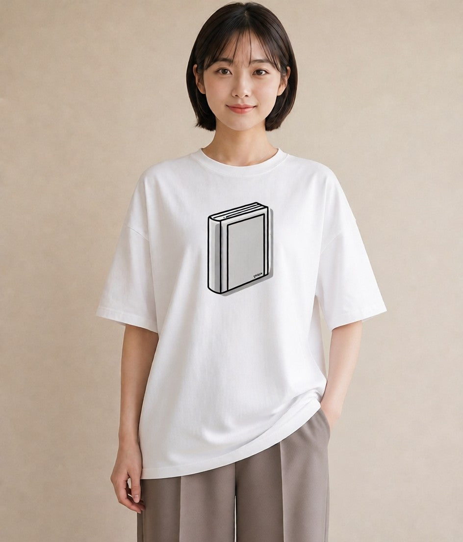 Tシャツ レディース 本 読書 ブック イラスト 休日コーデ ギフト 母の日 白T YMAZO