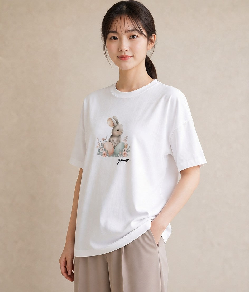 デザインTシャツ レディース ホーランドロップ ペット 動物 イラスト 休日コーデ お揃い 親子 白T YMAZO