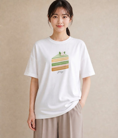 プリントTシャツ レディース あんみつ 食べ物 フード イラスト カフェコーデ 20代 カジュアルコーデ 白T YMAZO
