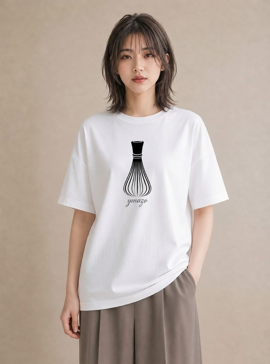 デザインTシャツ レディース 扇子 そよ風 ナチュラル アンティーク イラスト 部屋着 女性向けギフト 白T YMAZO