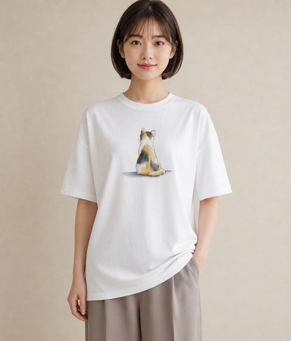 半袖Tシャツ レディース ベンガル 猫 ねこ イラスト ミニマル レイヤード 友達ギフト 白T YMAZO