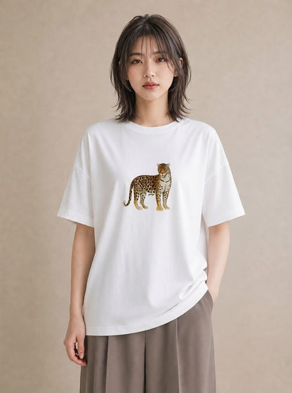 半袖Tシャツ レディース ぶち猫 猫 ねこ イラスト 旅行コーデ 週末コーデ 敬老の日 白T YMAZO