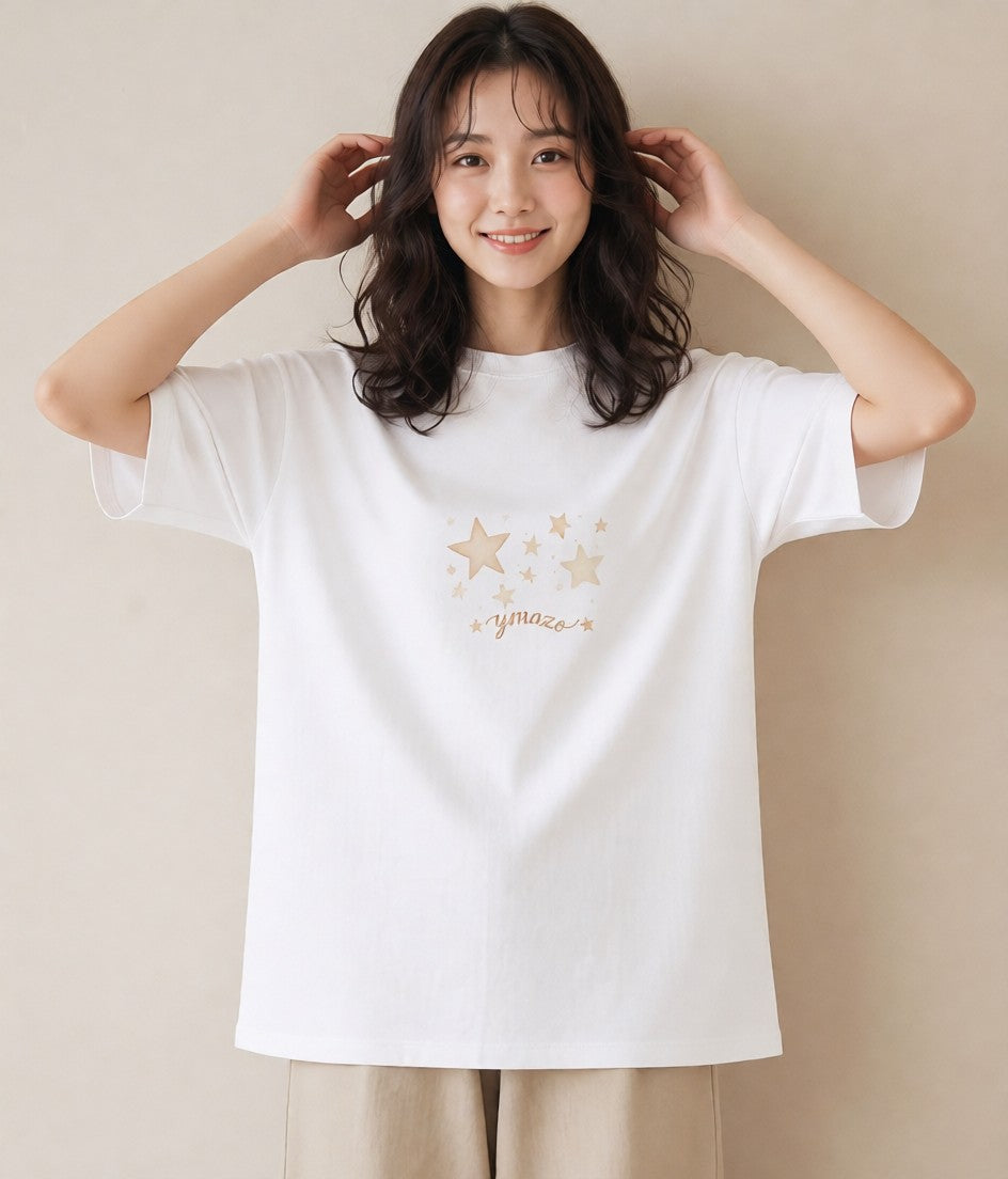 Tシャツ レディース 乙女座 星空 宇宙 イラスト ゆるコーデ 春コーデ 姉妹 白T YMAZO