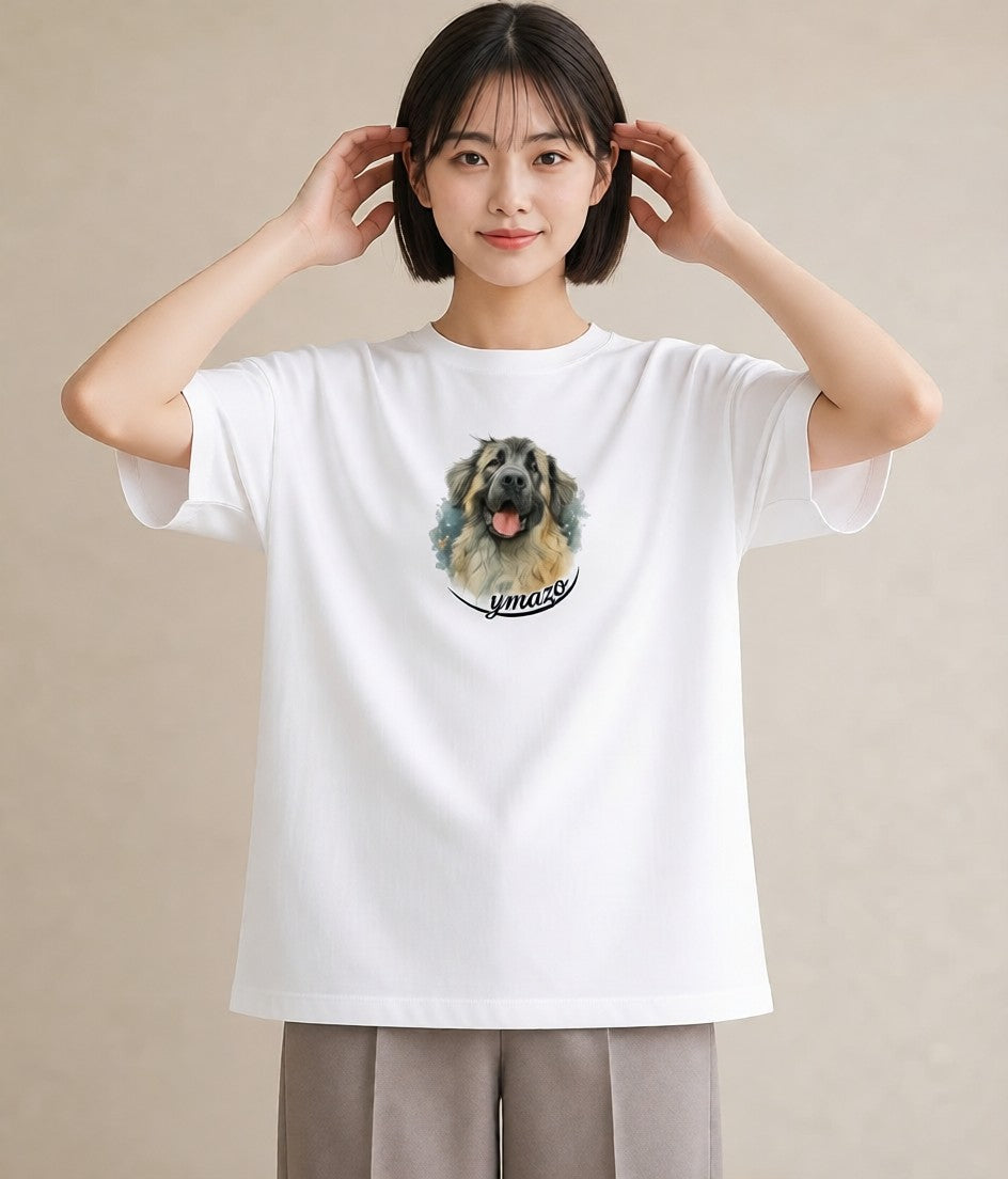 デザインTシャツ レディース 黒柴 犬 いぬ イラスト 韓国風 20代 カジュアルコーデ 白T YMAZO