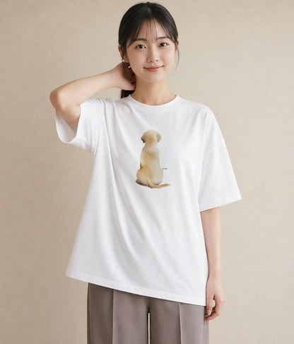 グラフィックTシャツ レディース ラブラドールレトリバー 犬 いぬ イラスト 姉妹 送別ギフト 白T YMAZO