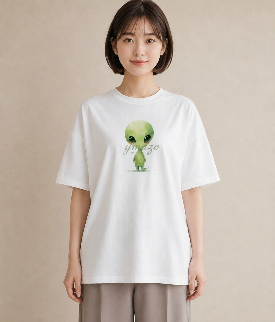 Tシャツ レディース 惑星 星空 宇宙 イラスト きれいめカジュアル 女性向けギフト 散歩 白T YMAZO
