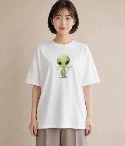 Tシャツ レディース 惑星 星空 宇宙 イラスト きれいめカジュアル 女性向けギフト 散歩 白T YMAZO