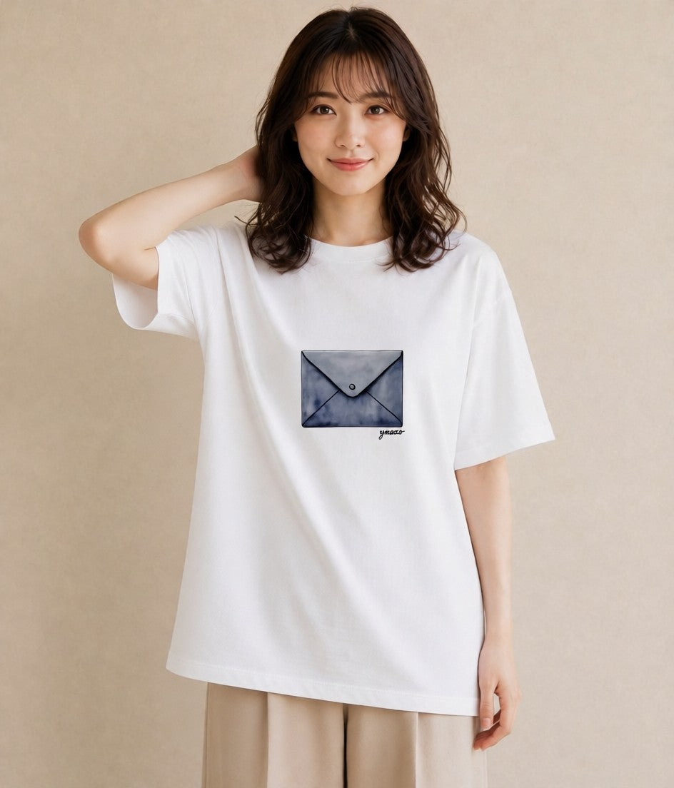 グラフィックTシャツ レディース 封蝋 手紙 アンティーク ナチュラル イラスト ボタニカル 女性 旅行用 白T YMAZO