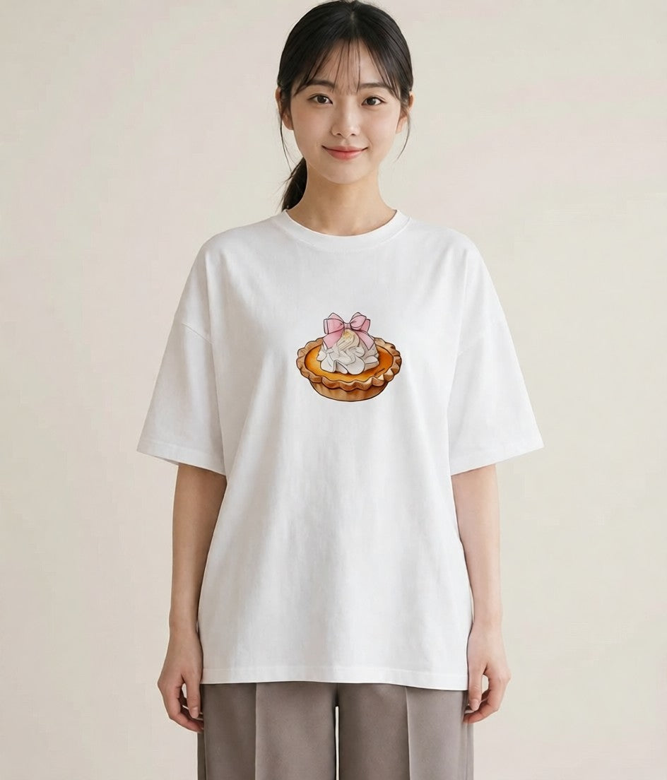 Tシャツ レディース マフィン 食べ物 フード イラスト ボタニカル クリスマス 旅行 白T YMAZO