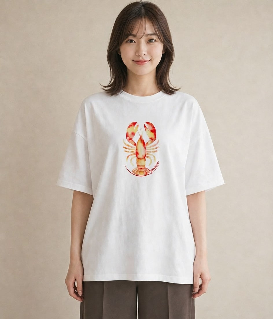 Tシャツ レディース 蠍座 星空 宇宙 イラスト シンプル 夏コーデ 通学 白T YMAZO