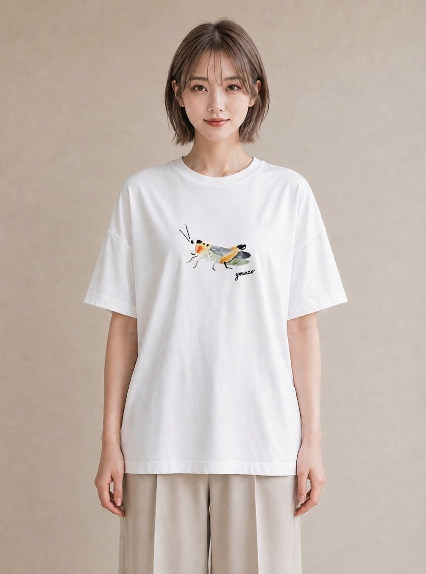 デザインTシャツ レディース アリ 昆虫 虫 イラスト モード 散歩 お出かけ 白T YMAZO