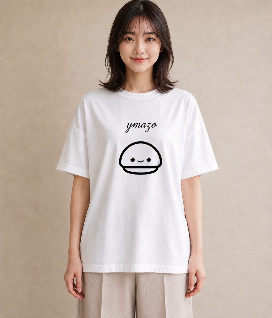 デザインTシャツ レディース パールピアス アクセサリー ナチュラル アンティーク イラスト 手描き風 部屋着 女性向けギフト 白T YMAZO