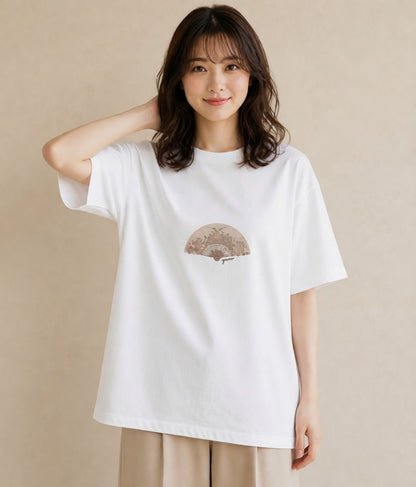 デザインTシャツ レディース 風鈴 ガラス 夏 ナチュラル アンティーク イラスト シック カフェ服 クリスマス 白T YMAZO