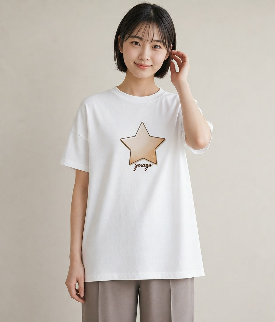 グラフィックTシャツ レディース 天の川 星空 宇宙 イラスト おしゃれギフト 社会人 白T YMAZO