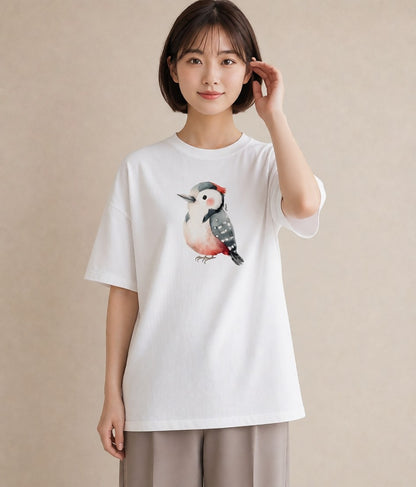 デザインTシャツ レディース オカメインコ ペット 動物 イラスト フェミニン カフェ服 クリスマス 白T YMAZO
