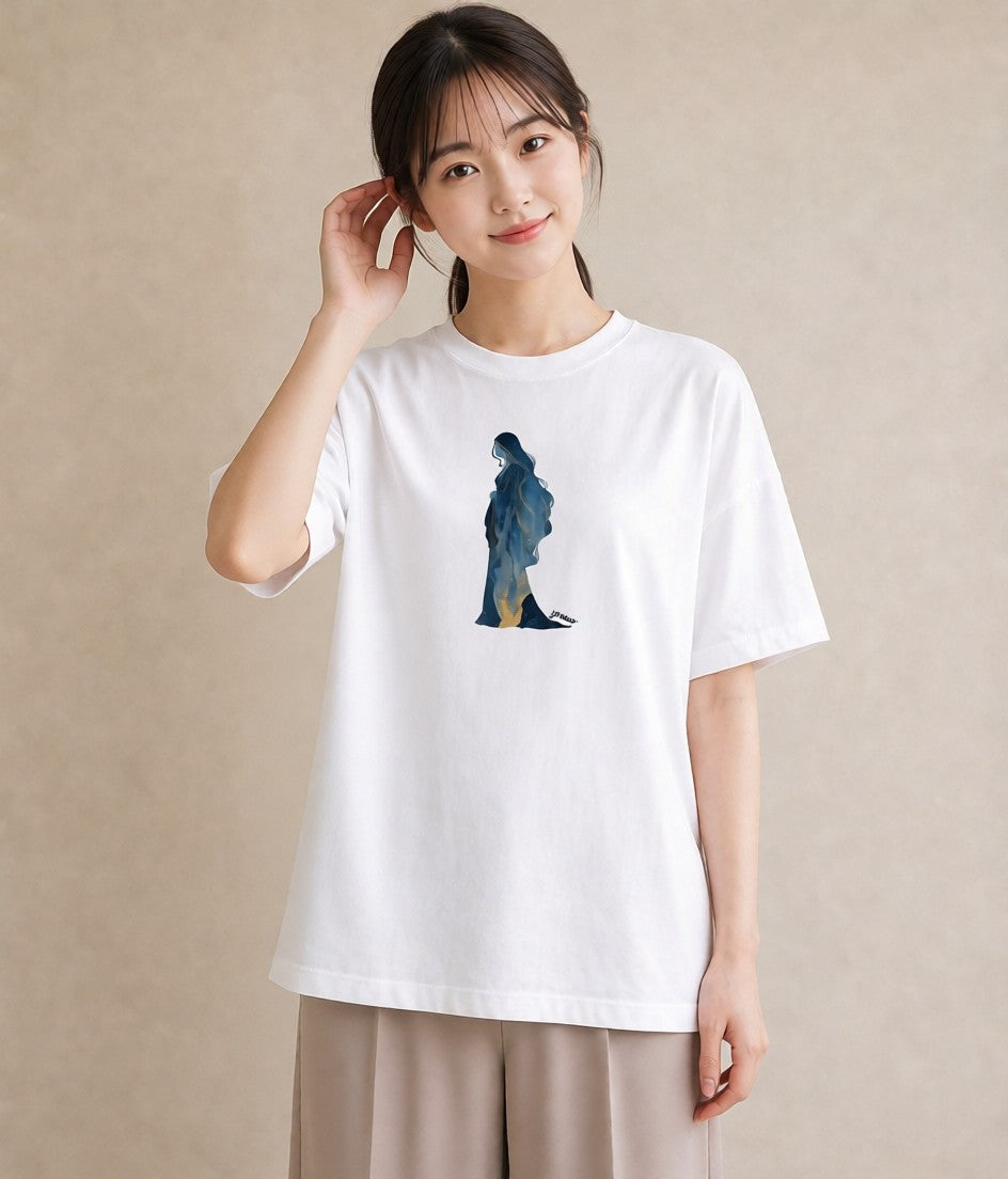 Tシャツ レディース 乙女座 星空 宇宙 イラスト 綿100 デート 白T YMAZO