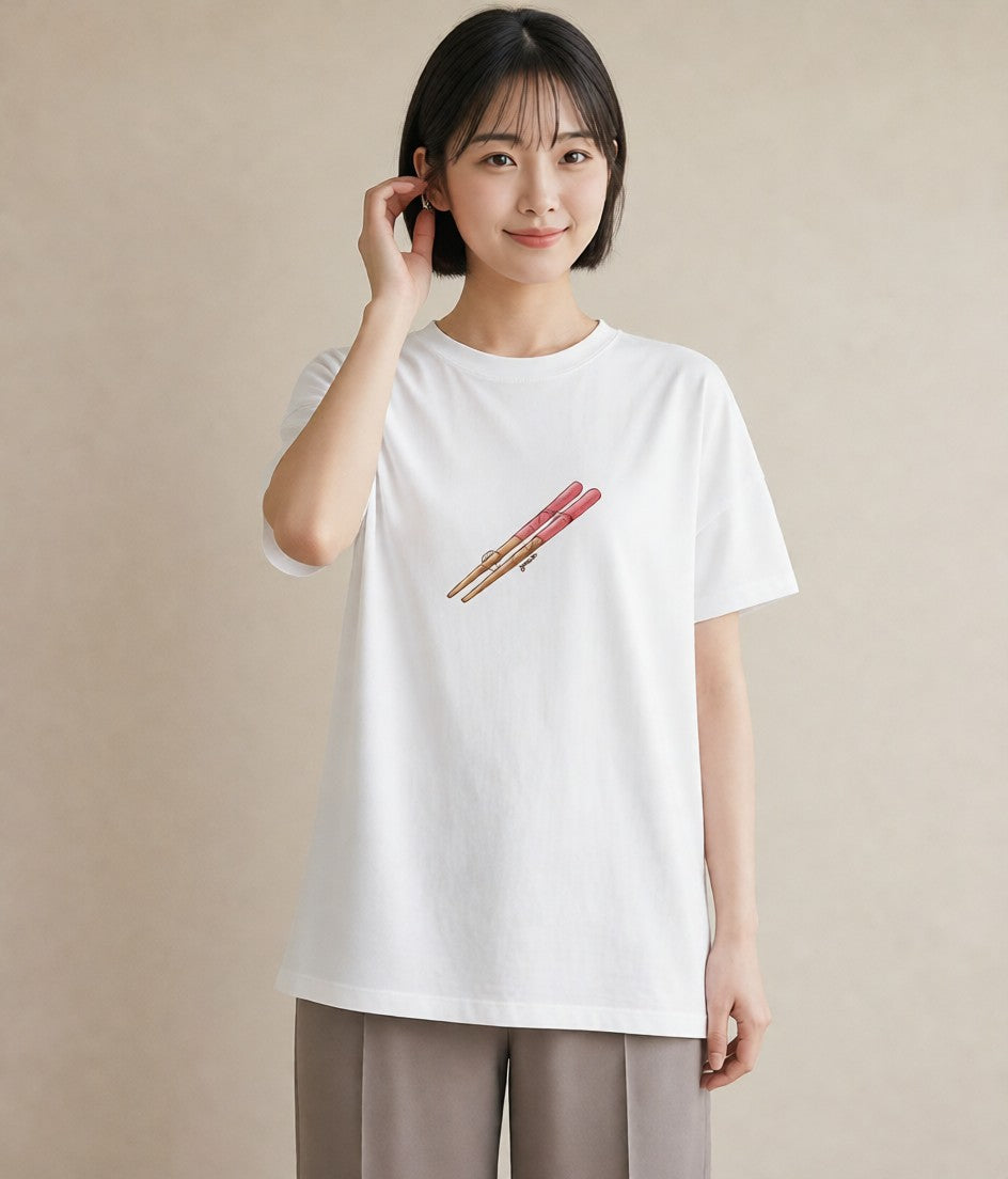 グラフィックTシャツ レディース だんご 食べ物 フード イラスト 20代 カジュアルコーデ 白T YMAZO