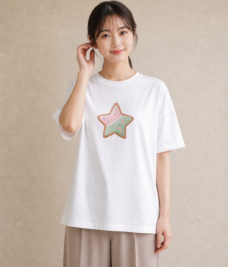 プリントTシャツ レディース キャンディ 食べ物 フード イラスト ガーリー 20代 カジュアルコーデ 白T YMAZO