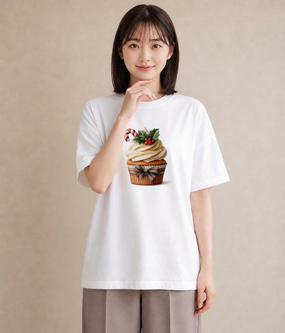 プリントTシャツ レディース マフィン 食べ物 フード イラスト モード レイヤード 友達ギフト 白T YMAZO