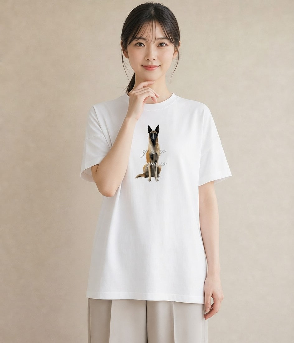 デザインTシャツ レディース 保護犬 犬 いぬ イラスト ゆるコーデ 春コーデ 姉妹 白T YMAZO