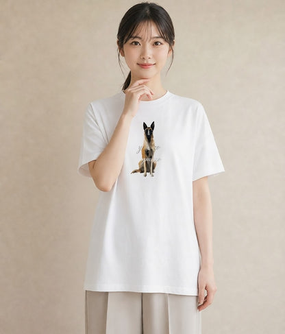 デザインTシャツ レディース 保護犬 犬 いぬ イラスト ゆるコーデ 春コーデ 姉妹 白T YMAZO