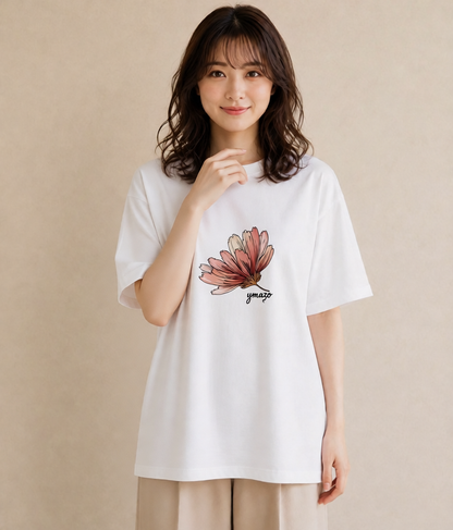 Tシャツ レディース カーネーション 花 花柄 イラスト モード 親子 20代 白T