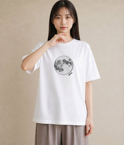 グラフィックTシャツ レディース 青の水彩 風景 ブルー ナチュラル アンティーク イラスト ミニマル ホワイトデー 春服 白T YMAZO