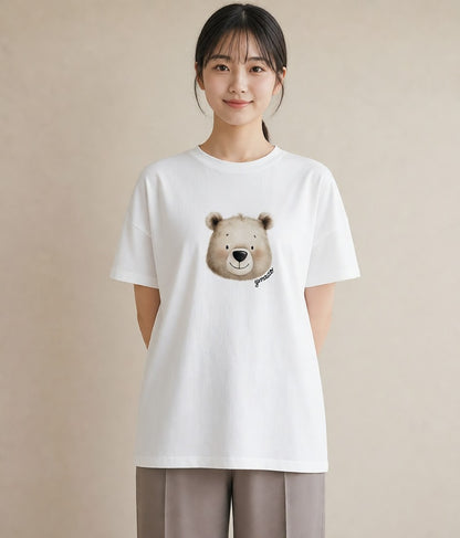 プリントTシャツ レディース ナマケモノ 動物 アニマル イラスト レトロ カフェ服 クリスマス 白T YMAZO