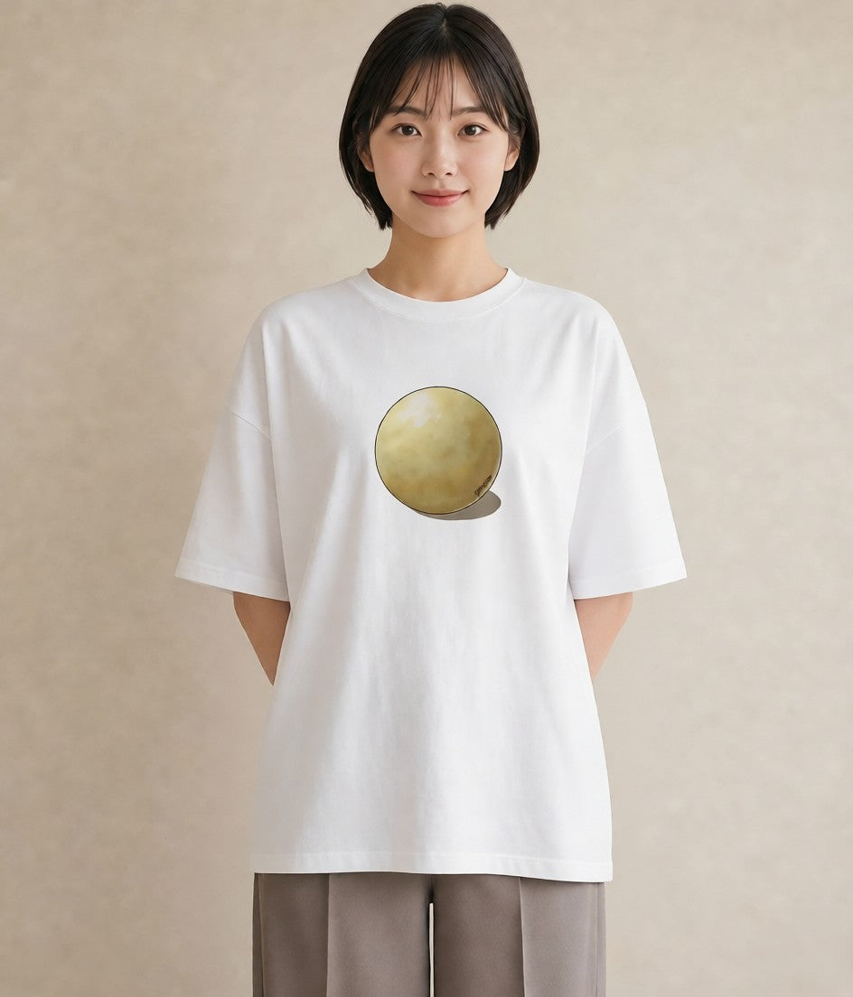 半袖Tシャツ レディース おにぎり 食べ物 フード イラスト 水彩風 綿100 デート 白T YMAZO
