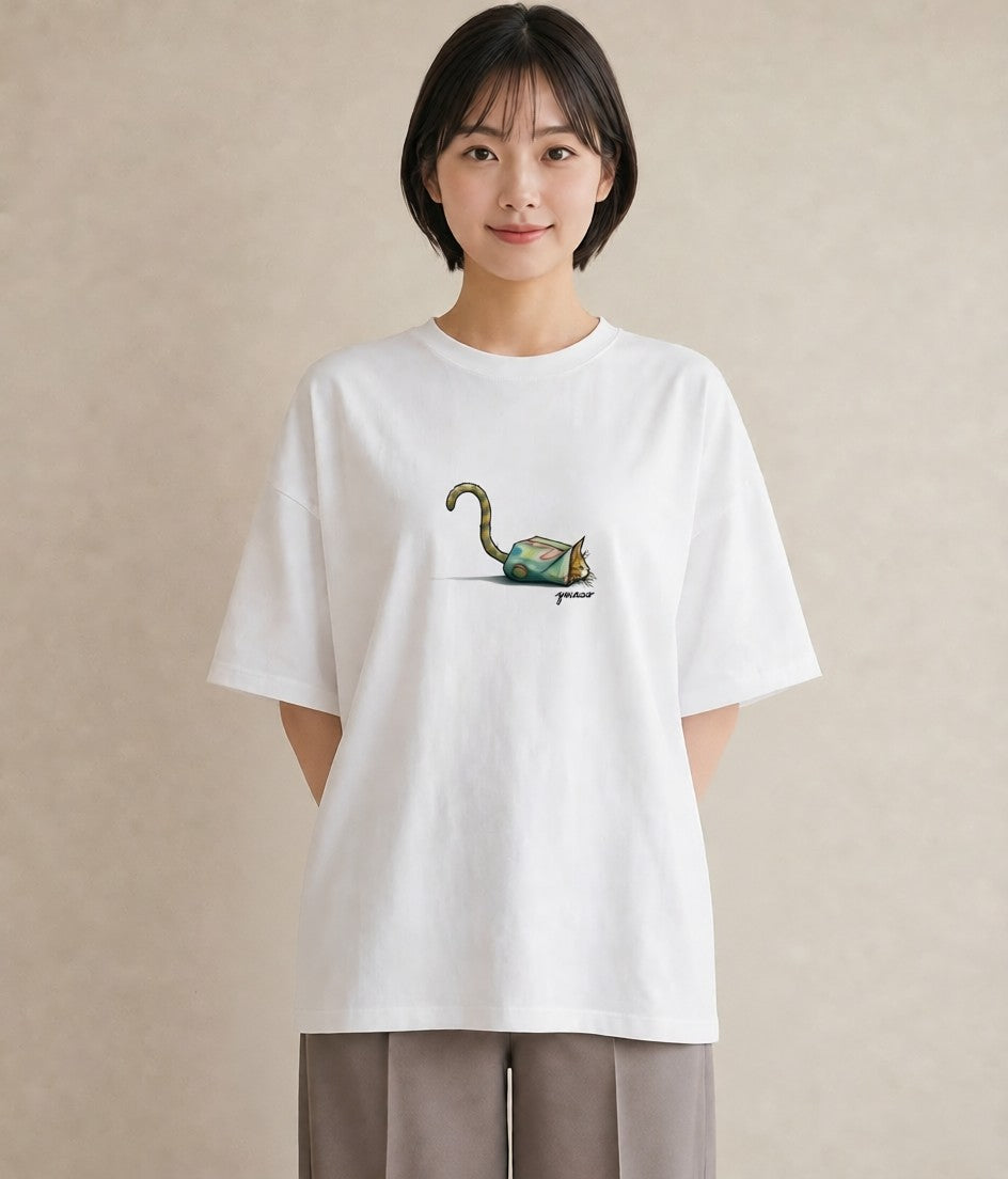 Tシャツ レディース アメリカンショートヘア 猫 ねこ イラスト 水彩風 秋コーデ おしゃれギフト 白T YMAZO