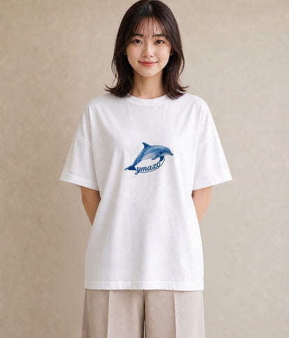 Tシャツ レディース サメ 海の生き物 海 イラスト 旅行コーデ 春コーデ 姉妹 白T YMAZO