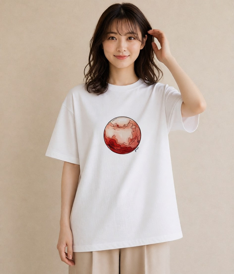 半袖Tシャツ レディース 魚座 星空 宇宙 イラスト ゆるコーデ ホワイトデー 春服 白T YMAZO