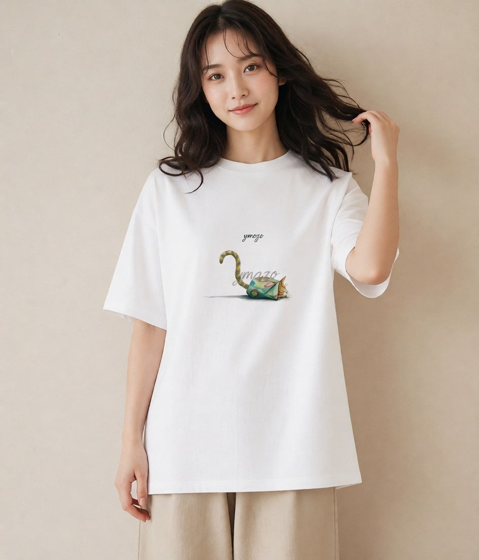 半袖Tシャツ レディース シャム 猫 ねこ イラスト 可愛い 旅行 母娘コーデ 白T YMAZO