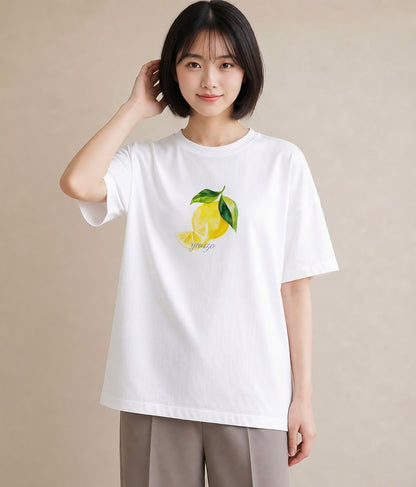 グラフィックTシャツ レディース バナナ 食べ物 フード イラスト モード ホワイトデー 春服 白T YMAZO