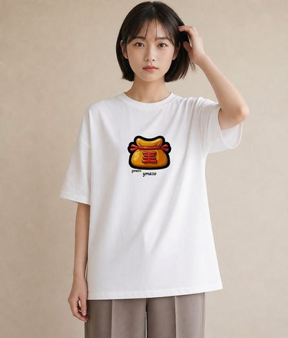 デザインTシャツ レディース おにぎり 食べ物 フード イラスト お洒落 自分用 ルームウェア 白T YMAZO