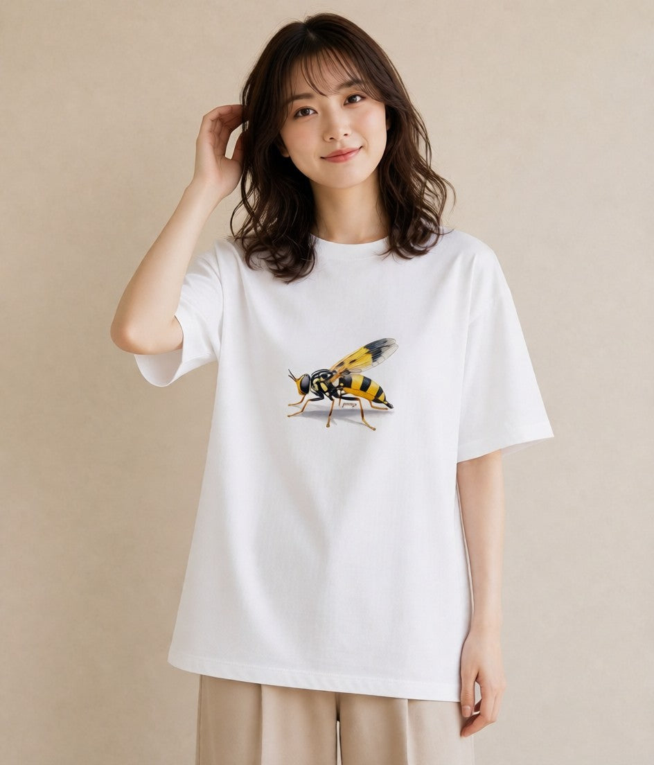 Tシャツ レディース アリ 昆虫 虫 イラスト ミニマル ルームウェア ギフト 白T YMAZO