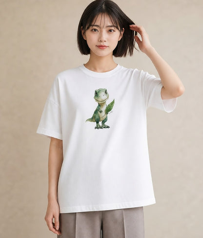 Tシャツ レディース レオパ ペット 動物 イラスト カフェコーデ 週末コーデ 敬老の日 白T YMAZO