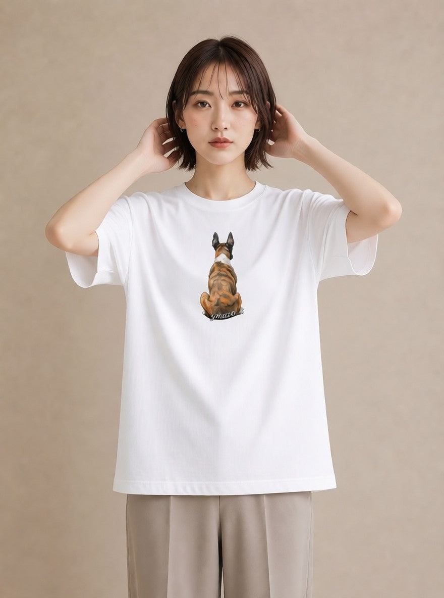 グラフィックTシャツ レディース 保護犬 犬 いぬ イラスト 手描き風 母娘コーデ 自分用 白T YMAZO