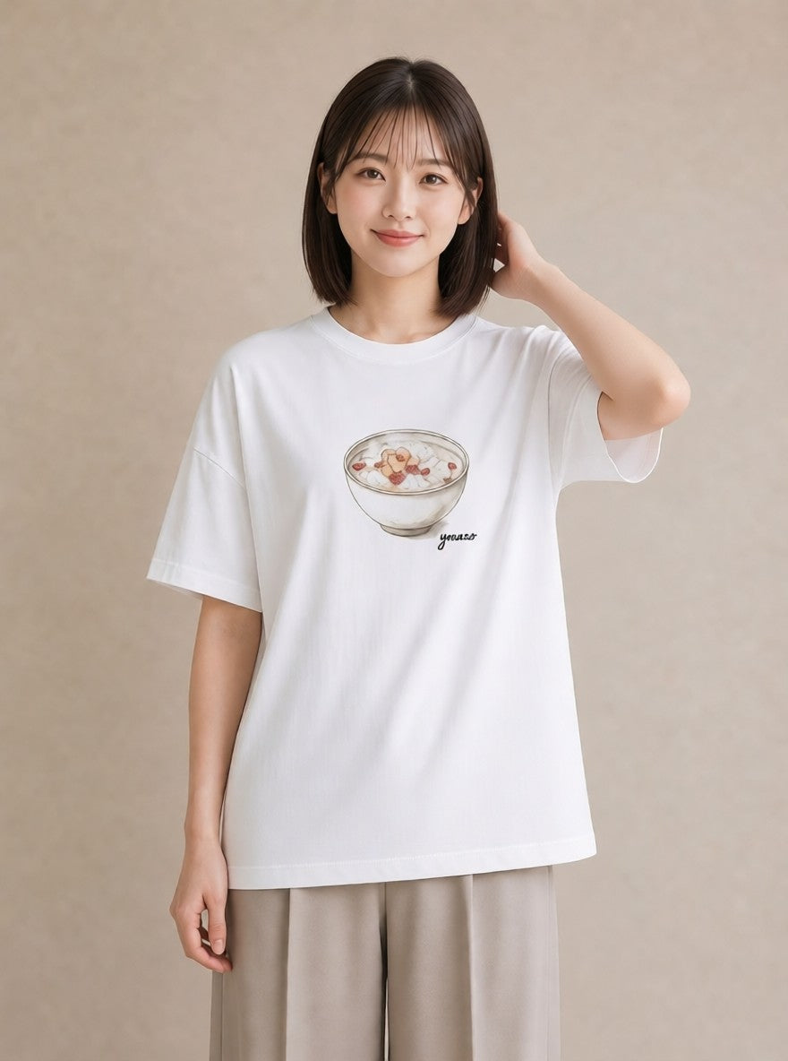 デザインTシャツ レディース クリームソーダ 食べ物 フード イラスト ナチュラル 女性 旅行用 白T YMAZO