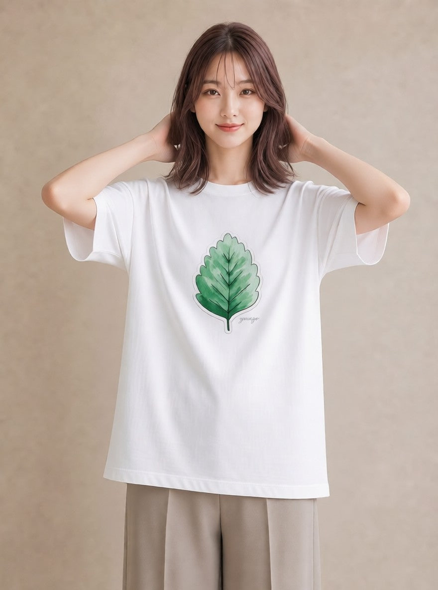 Tシャツ レディース ハーブティー 食べ物 フード イラスト きれいめカジュアル 姉妹 送別ギフト 白T YMAZO