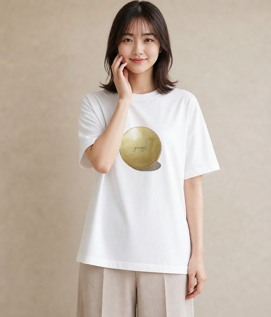 プリントTシャツ レディース たまご 食べ物 フード イラスト ボタニカル 旅行用 海 白T YMAZO