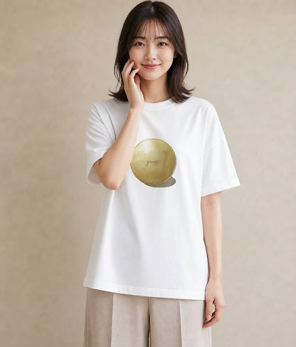 プリントTシャツ レディース たまご 食べ物 フード イラスト ボタニカル 旅行用 海 白T YMAZO