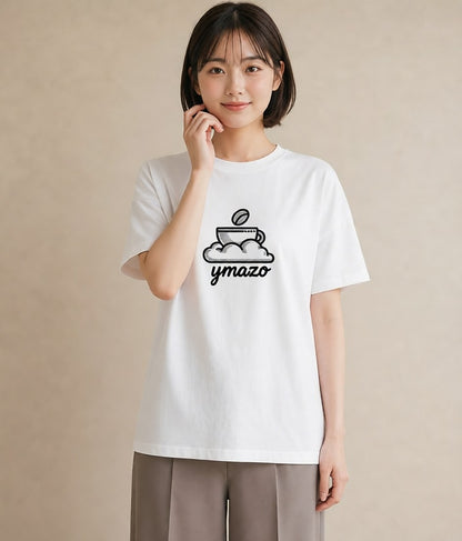 プリントTシャツ レディース コーヒー カフェ 珈琲 イラスト ヴィンテージ風 ホワイトデー 春服 白T YMAZO