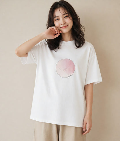 デザインTシャツ レディース マカロン 食べ物 フード イラスト きれいめカジュアル 春服 ミセス 白T YMAZO