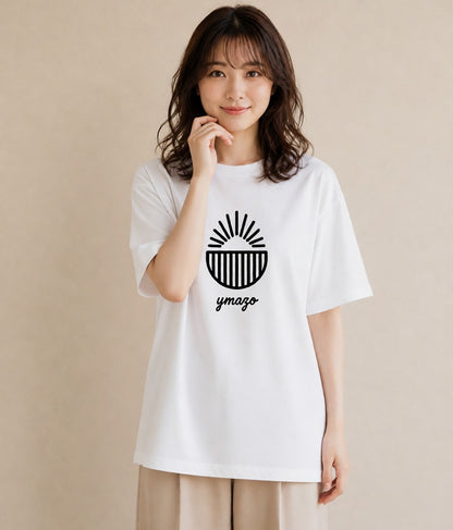 半袖Tシャツ レディース パールピアス アクセサリー ナチュラル アンティーク イラスト ニュアンス 旅行用 海 白T YMAZO