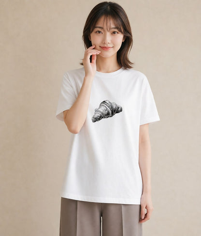 デザインTシャツ レディース パン ベーカリー レトロ イラスト 個性的 在宅 公園 白T YMAZO