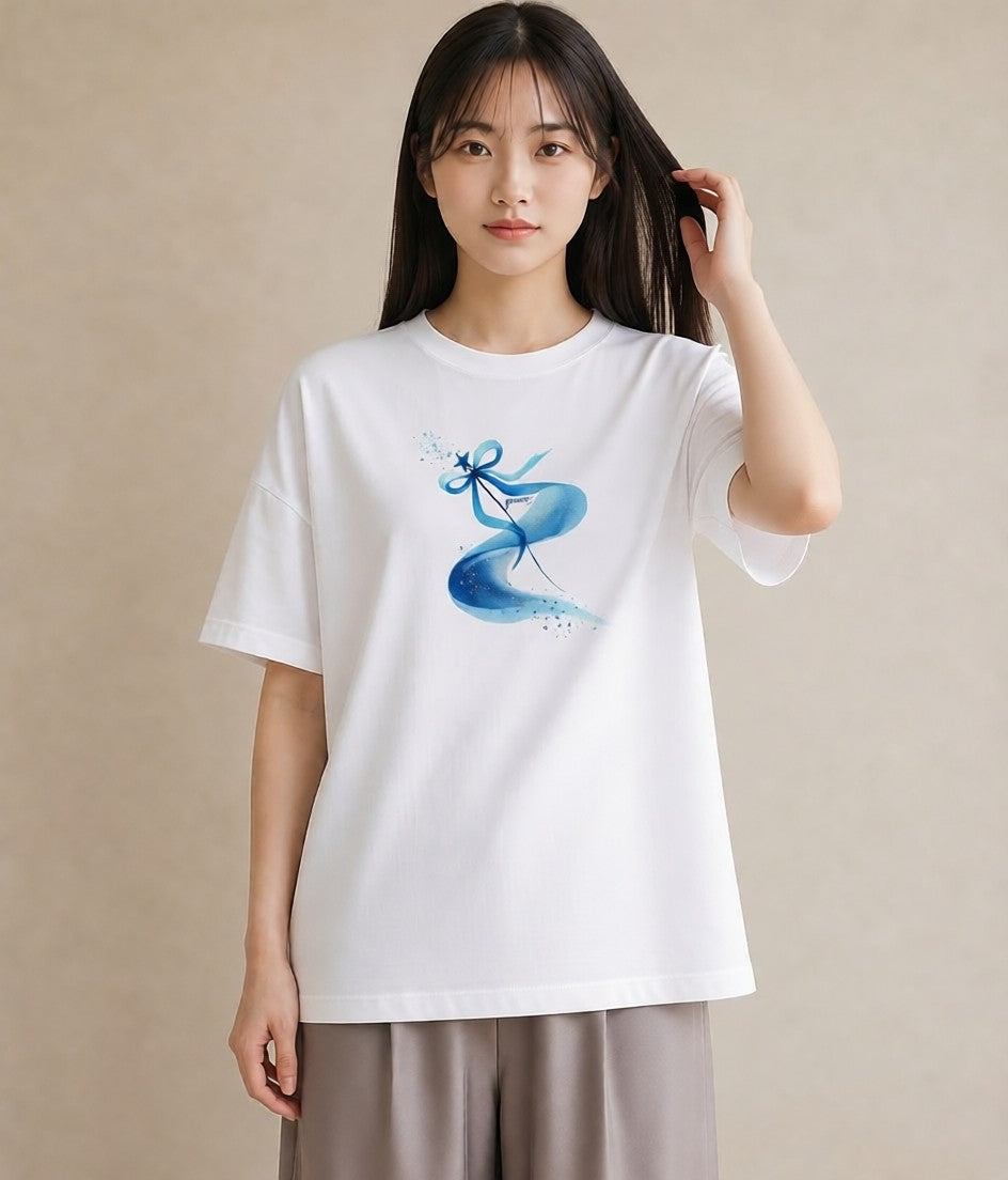 デザインTシャツ レディース 射手座 星空 宇宙 イラスト ミニマル 敬老の日 ホワイトデー 白T YMAZO