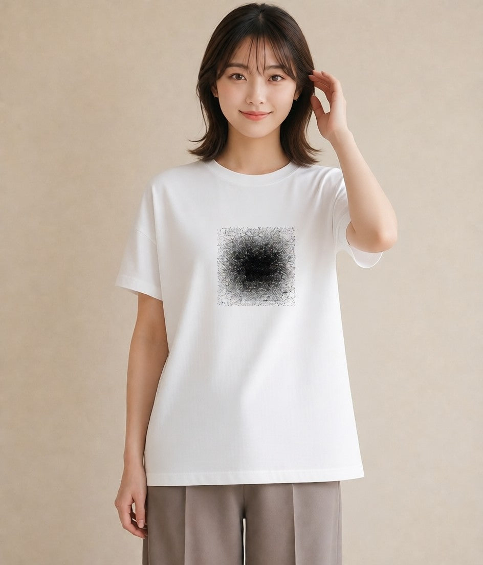 デザインTシャツ レディース レースハンカチ レース ハンカチ ナチュラル アンティーク イラスト 可愛い 女子会 お揃い 白T YMAZO