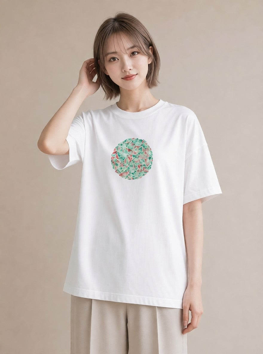 デザインTシャツ レディース 魚座 星空 宇宙 イラスト 北欧風 親子 20代 白T YMAZO